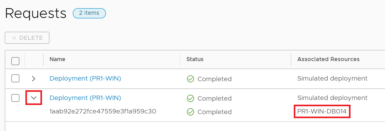 vRealize Automation 8 - Cloud Assembly - Request History
