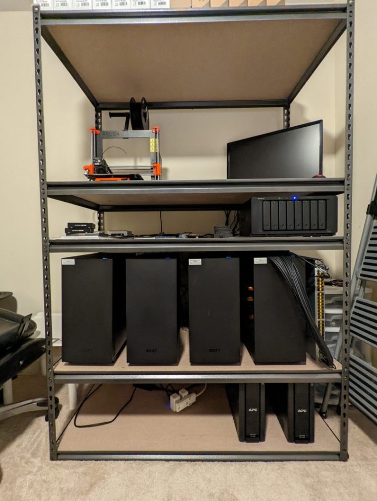 Photo of home lab equipment